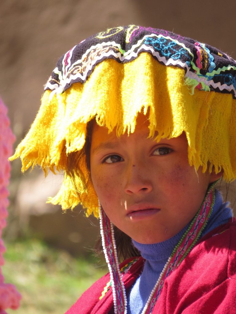 girl, costume, peru